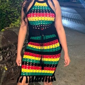 MIDI Rasta knit dress